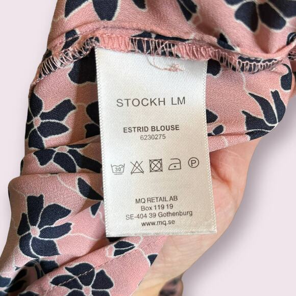 STOCKH LM Estrid Pink Navy Floral Blouse - Picture 6 of 6